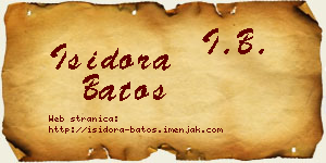 Isidora Batos vizit kartica